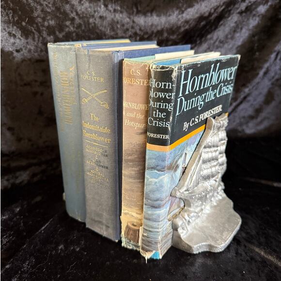 Ship Bookends | Aluminum Cast | Vintage Silver Galleon - Picture 2 of 5